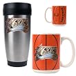 Philadelphia 76ers Stainless Steel Travel Tumbler & Gameball Ceramic Mug Set - Primary Logo NBA Basketball