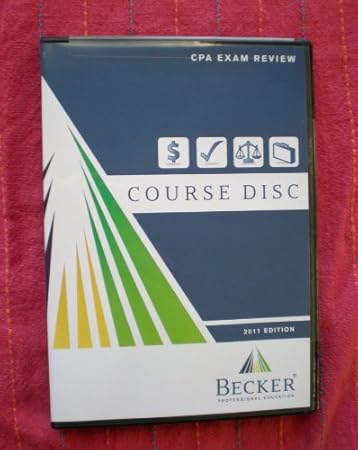 CPA Exam Review Course Disc 2011 Edition Windows Vista/XP/7 Becker Professional Education