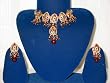 Bridal Jewellry -Antique Finished Gold Plated jewelery Set With Maroon and Green Beads Indian Designer Jewellery Set Free Shipping