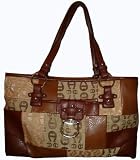 Etienne Aigner Geometric Patchwork Tote Neutral Multi