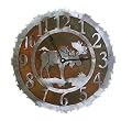 Moose Rust Patina and Burnished Steel Wall Clock (18 inch)