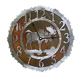 Moose Rust Patina and Burnished Steel Wall Clock (18 inch)