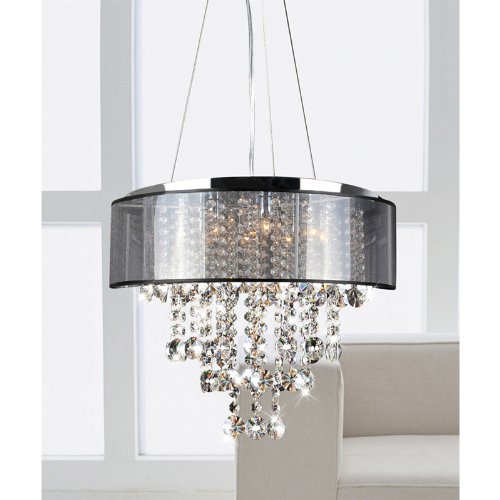Jojospring Visalia Translucent Shade 9-light Crystal Chandelier