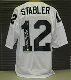 Ken Stabler Signed White Oakland Raiders Jersey