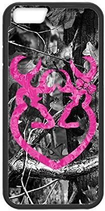 Browning Deer Camo Love Pattern for iPhone 6 Case Cover 040165 Rubber Sides Shockproof Protection with Laser Technology Printing Matte Result