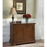 Home Styles Homestead Compact Office Cabinet in Distressed Warm Oak Finish