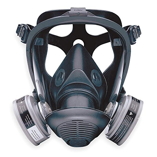 Honeywell 772000 S-Series Survivair Opti-Fit Full Face APR Respirator, 5-Point Strap, Large