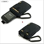 シリコンケースに入れたままでも入る完全無欠のスマートフォンケース 145 au G'zOne IS11CA用(カードポケット付き) (コーデュラナイロン製/ブラック)