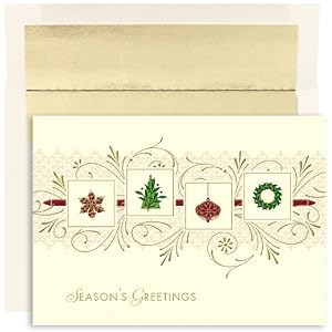 Holiday Icon Garland Christmas Cards -