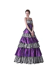 Strapless Lace-Up  Satin Party Dress/Maxi Dress  With Rhinestones