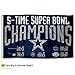 Dallas Cowboys Double Sided 5 Time Super Bowl Champions Flag