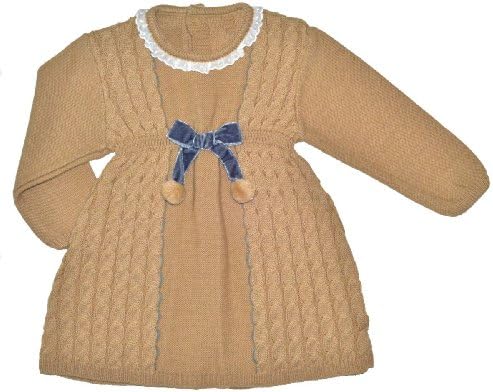 Kerubins Girl Knit Dress -2T-Camel