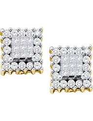 14KT Yellow Gold 0.50 CTW Diamond Invisible Earring