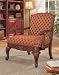 Coaster Traditional Decorative Chenille Fabric Accent Arm Chair