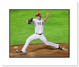 Derek Holland Texas Rangers 2011 World Series "Game 4" Double Matted 8" x 10" Photograph (Unframed)