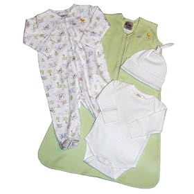 Halo Innovations 4-Piece Take-Me-Home Set - Sage, Newborn