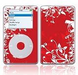 RED FLORAL Design Apple iPod Classic 120GB 6 6G 6th Generation Vinyl Skin Decal Cover Sticker Protector (Matte Finish)+ Free Screen Protector