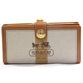 AUTHENTIC COACH BLEECKER CANVAS FRENCH SLIM WALLET 41242 (Natural)