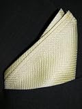 Cream Vanilla Herringbone Silk Pocket Square - by Royal Silk