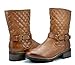 DREAM PAIRS Women's Fashion Fur Lining Mid-Calf Lady Riding Boots