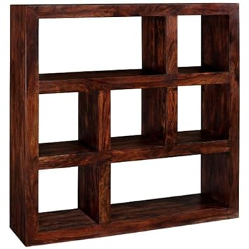 Maldives Wide Bookcase, 54"Hx54"W, WALNUT,Home Decorators Collection,0214100820