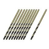 uxcell ツイストドリルビット　ストレートシャンク　HSS材質　ブラック　プラスチック製円筒形ボックス付き