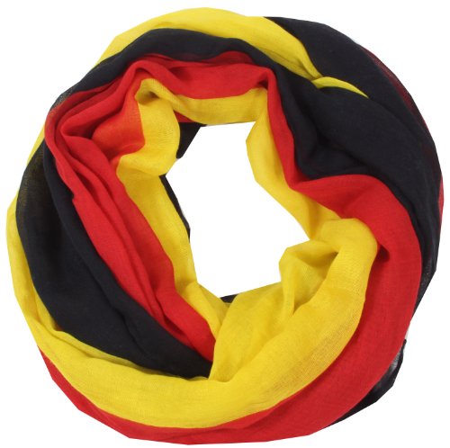 GermanyLooppa – stylischer Loop Schal im Deutschland Flaggen Design Fanschal Schwarz Rot Gold Fanartikel in deutschen Nationalfarben UNISEX Schlauchschal