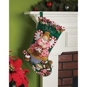 Bucilla-18-Inch-Christmas-Stocking-Felt-Applique-Kit-Cupcake-Angel