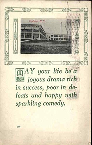 May your life be a joyous drama Endicott, New York Original Vintage Postcard