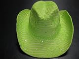 Glitter Sparkle Western Hats / Lime