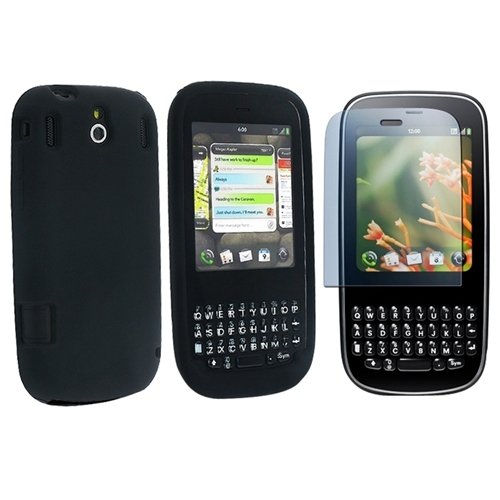 Black Silicone Skin Case + Screen Protector for Palm Pixi