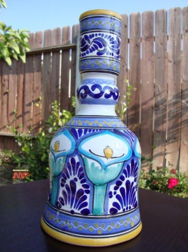 Authentic Puebla Fine TALAVERA Ceramic Candle Holder Pottery 10