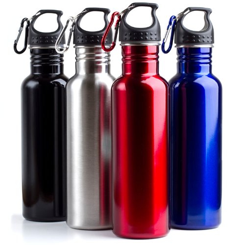 Stainless Steel Reusable Sports Water Bottles -- Assorted Color 4-Pack Combo Set **LIMITED TIME FREE SHIPPING WITHIN CONTINENTAL US**