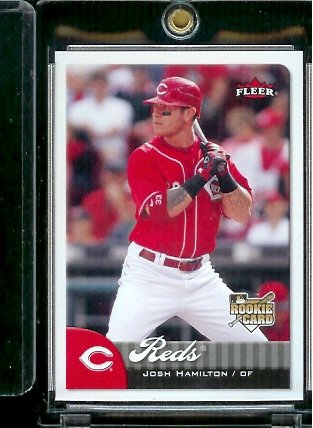 2007 Fleer Baseball # 409 Josh Hamilton RC - Rookie Card - Reds - MLB Trading Card