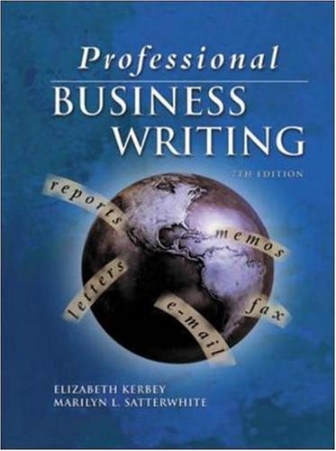 Professional Business Writing, Student Text-Workbook 