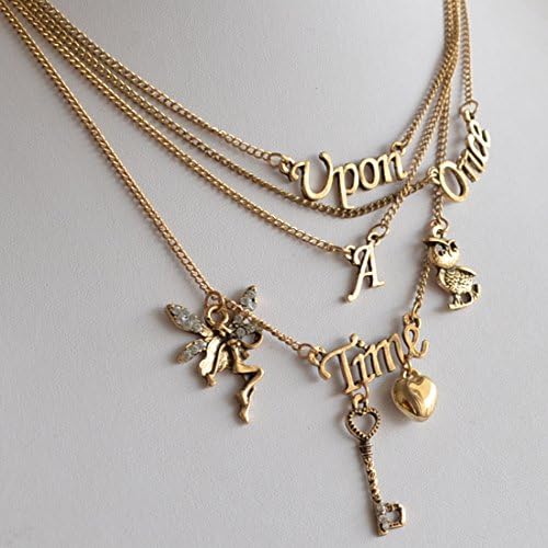 Fashion Hollow Multilayer Letter Heart Shaped and Angel Necklace B0565