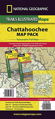 chattahoochee national forest map pack bundle national geographic trails illustrated map