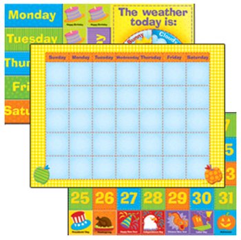 New Edupress Patchwork Apples Calendar Kit Track 