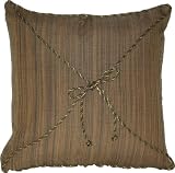 Green/brown Stripe Square Pillow 17"x17" W/trim
