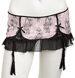 JEZEBEL WOMEN’S SKIRTED GARTER,PINK,MEDIUM