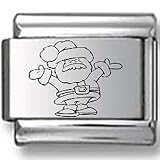 Full Santa Claus Laser Italian Charm