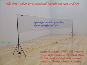 Genji Sports Portable Indoor Badminton Posts and Net