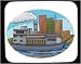 Mouse Pad with buildings, harbor, smoke, river, navigate, ship, steamer, cargo, boat, sail, Mississippi Image