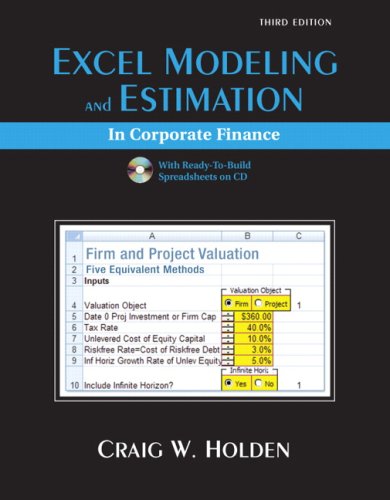 Excel Modeling in Corporate Finance