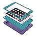 Ipad Mini Case, H&T(TM) Unique Silicone Design Soft Ipad Mini 3 In1 Hybrid Shockproof Protective Cover Case for Apple Ipad Mini 3/ 2/ 1 (Purple)