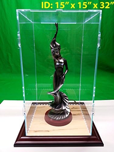 15 x 15 x 32 Inch Display Case for Hot Toy Figures 1/6 Scale, Statue, Doll, LED Light