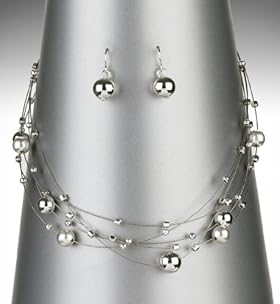 Silver Plated Bauble Necklace 