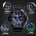 Bessky? Multi Function Military Sports LED Analog Digital Waterproof Alarm Watch (Blue)