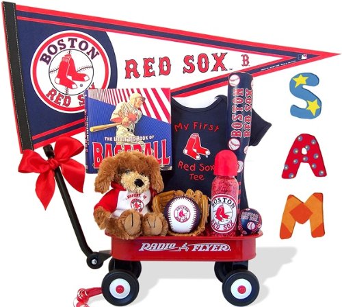 Boston Red Sox Baseball Radio Flyer Baby Wagon by Kara Nessian