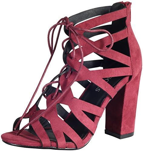 Hotsoles Women's Cygnet Sueded Cut Out Heeled Sandal,9 B(M) US,Wine